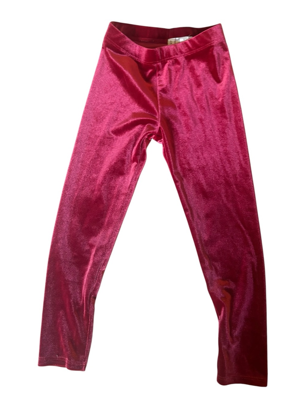 Janie and Jack Red Velvet Leggings Holiday Girls | Size Small